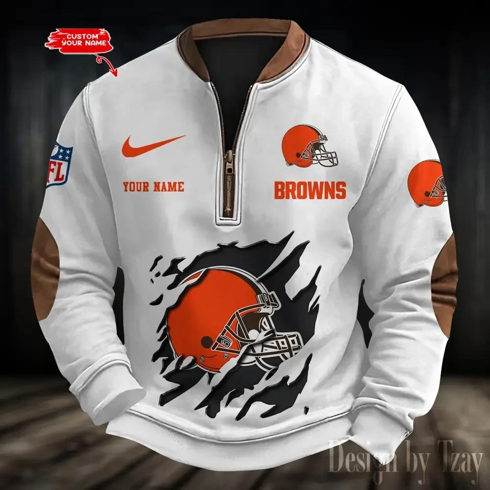 S9MPZNS008-Cleveland Browns Print Vintage Sweatshirt