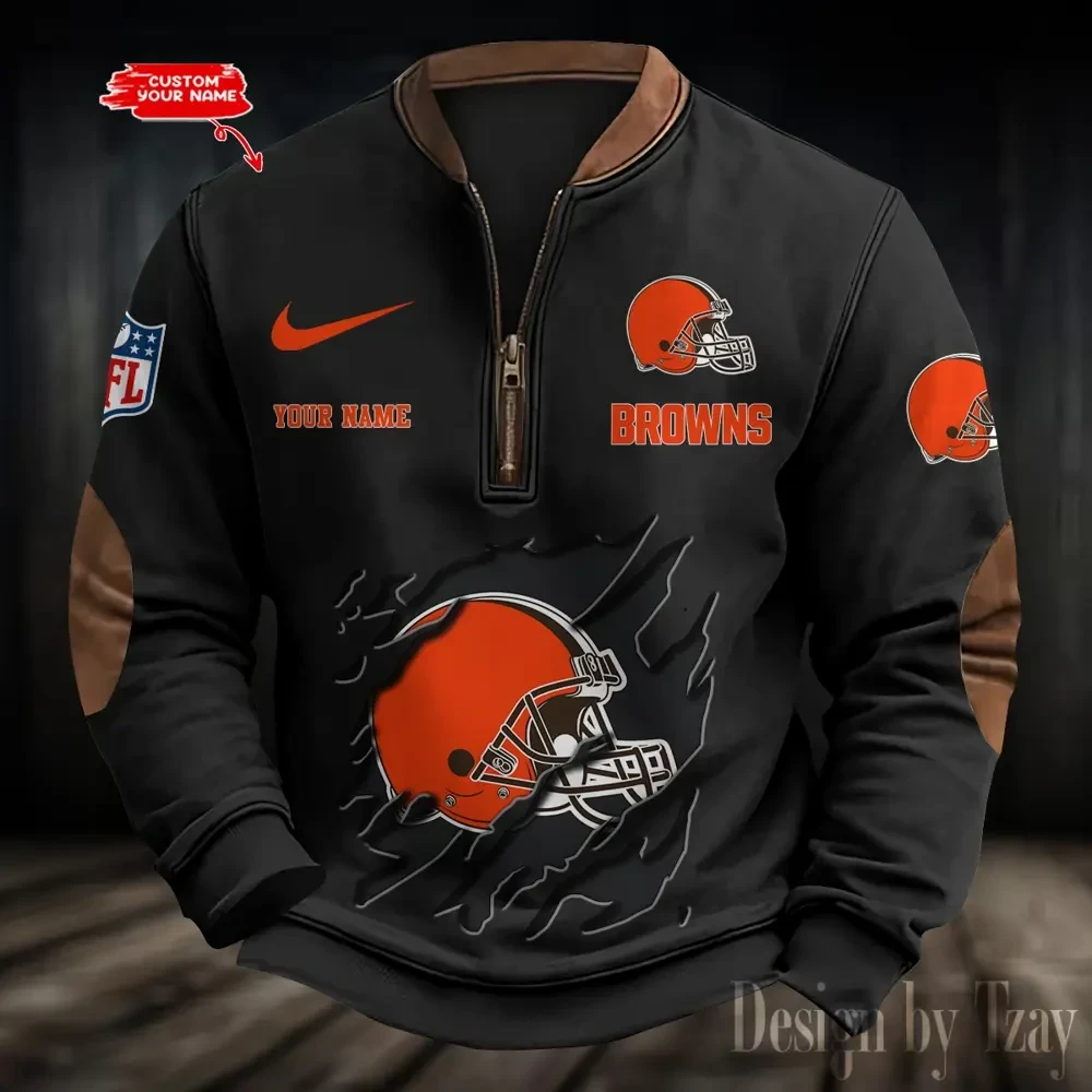 Cleveland Browns Print Vintage Sweatshirt PB9WGR7