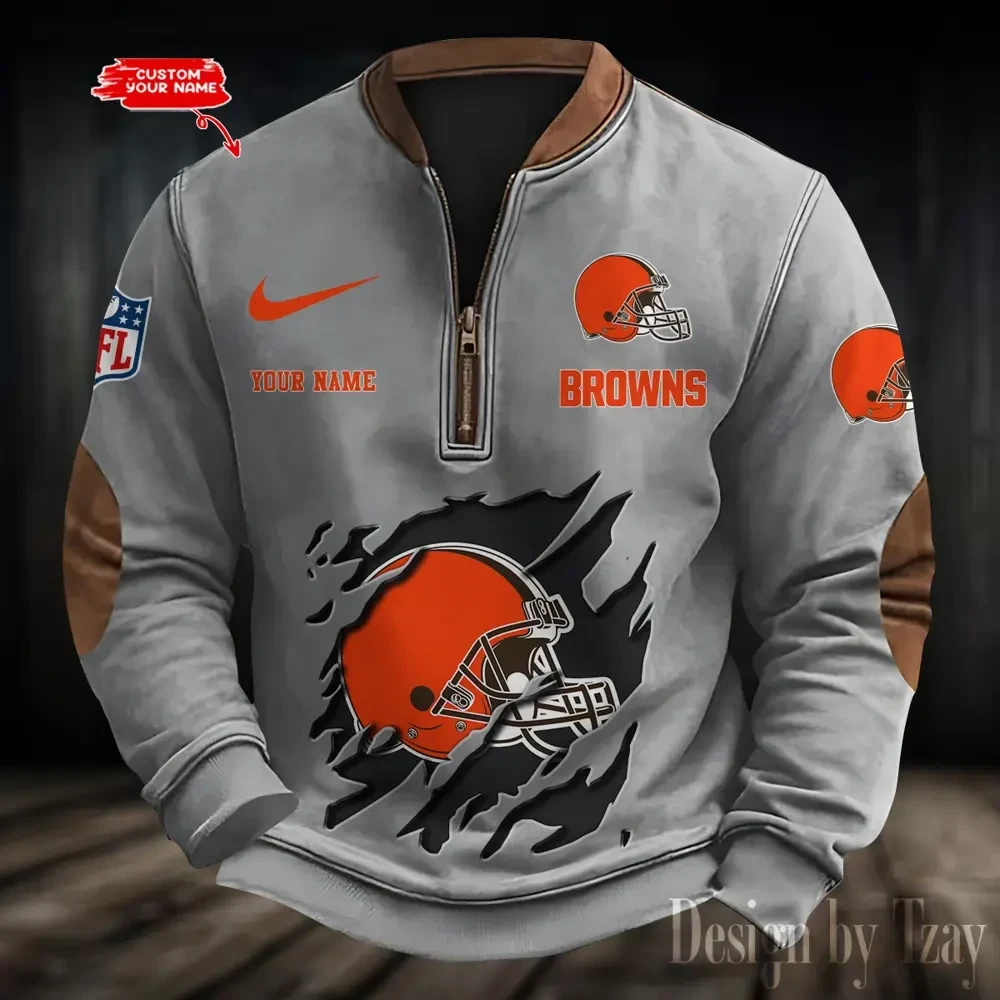 Cleveland Browns Print Vintage Sweatshirt PB9WGR7