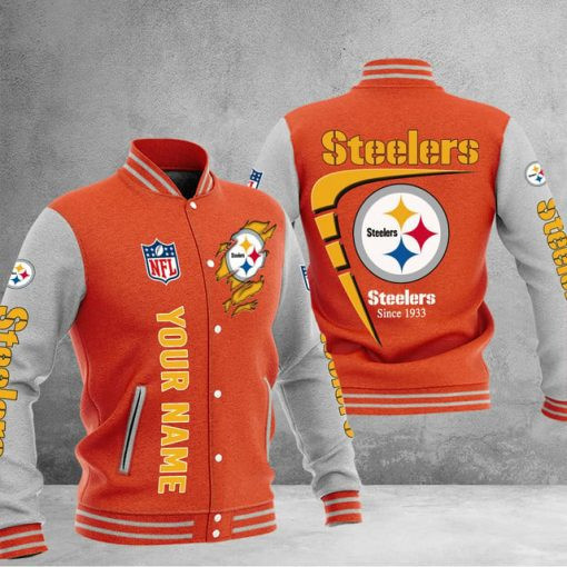 Pittsburgh Steelers Custom Multicolors Button Jacket PBESOP2