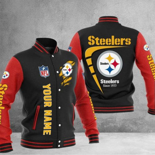 Pittsburgh Steelers Custom Multicolors Button Jacket PBESOP2