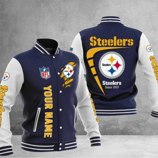 Pittsburgh Steelers Custom Multicolors Button Jacket PBESOP2