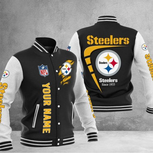 Pittsburgh Steelers Custom Multicolors Button Jacket PBESOP2