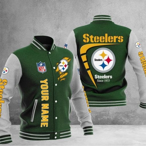 Pittsburgh Steelers Custom Multicolors Button Jacket PBESOP2