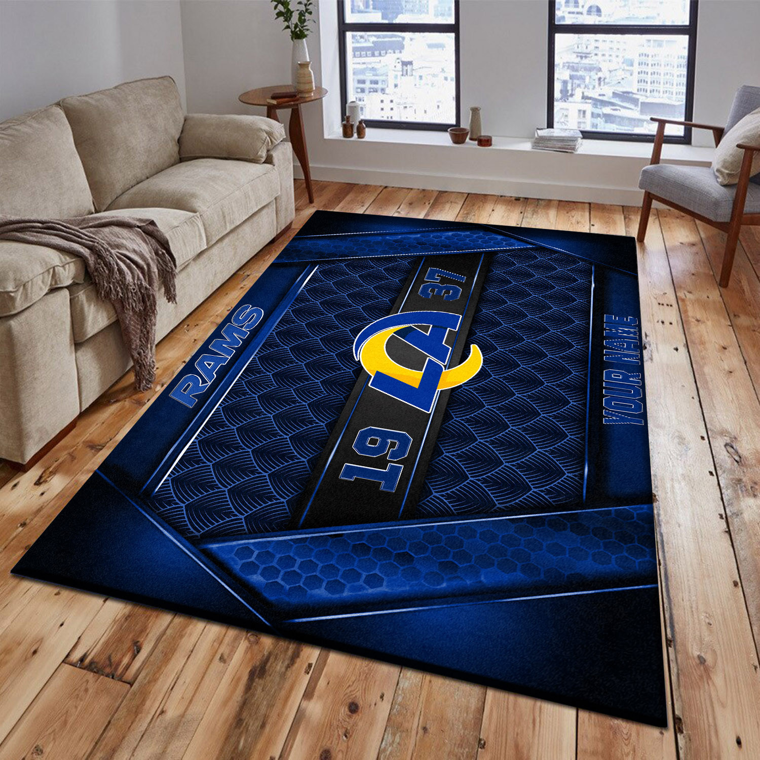 Los Angeles Rams Area Rug PB7Y61Y