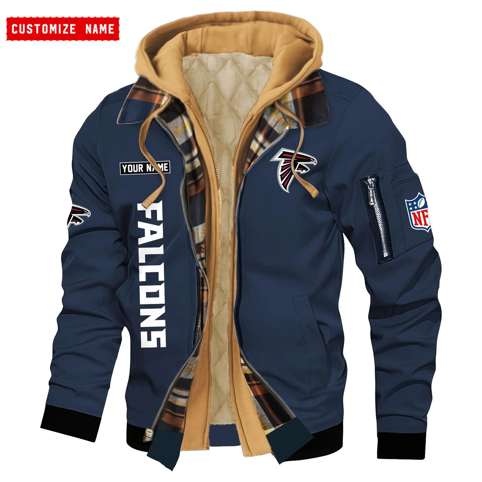 Atlanta Falcons Jacket Casual Fake Two Piece Design PBZN2MZ
