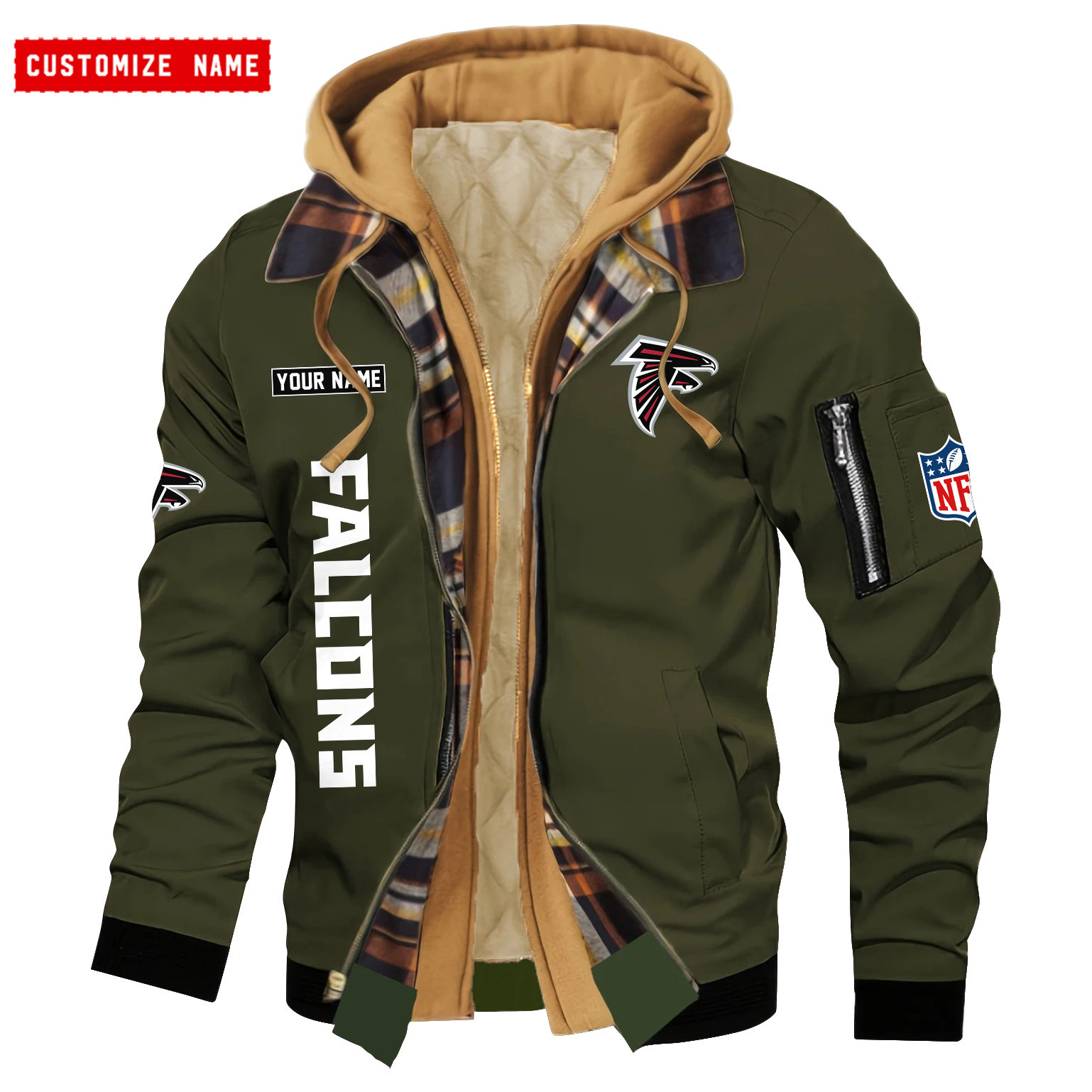 Atlanta Falcons Jacket Casual Fake Two Piece Design PBZN2MZ