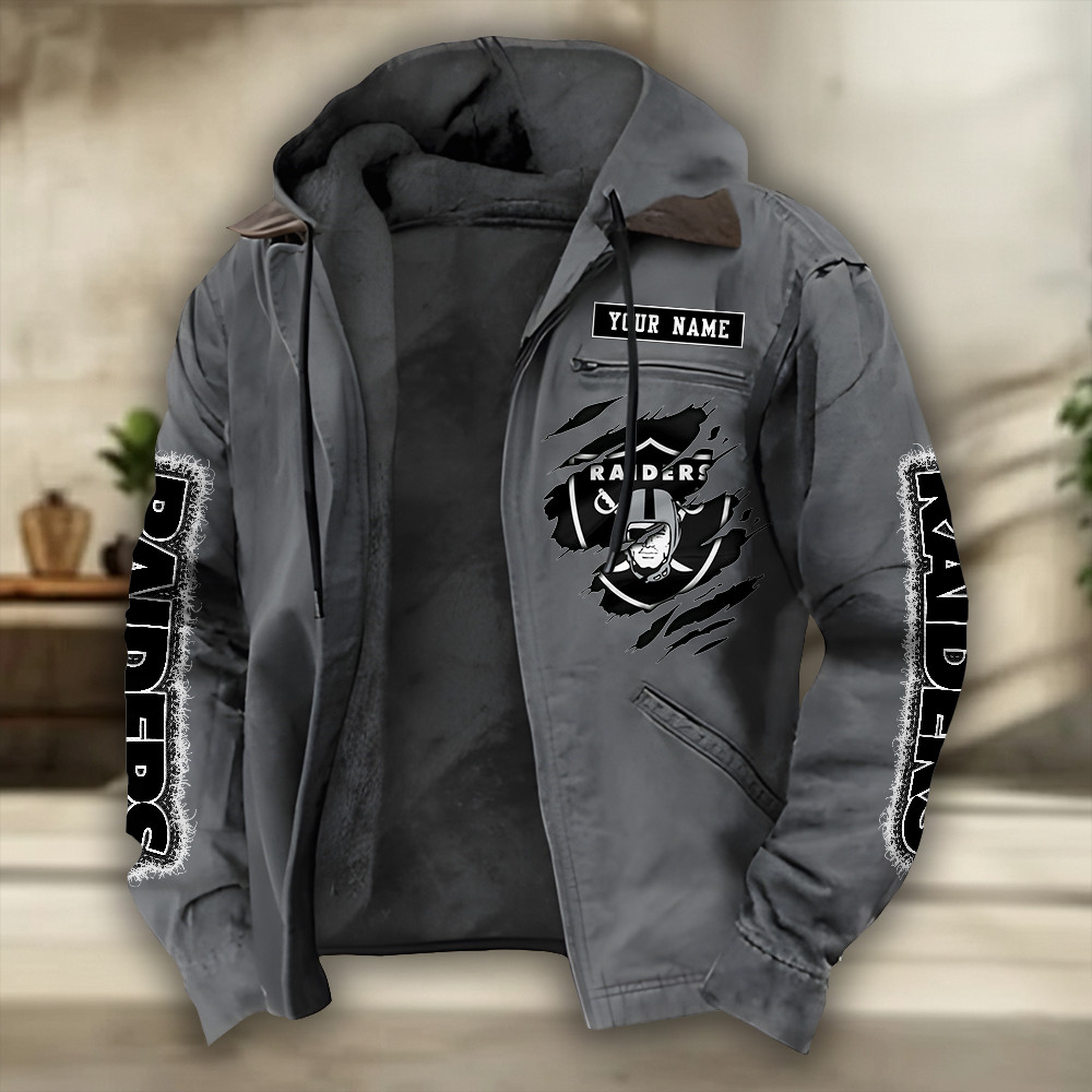Las Vegas Raiders Heavyweight Hooded Jacket PBL9T85