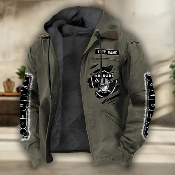 Las Vegas Raiders Heavyweight Hooded Jacket PBL9T85