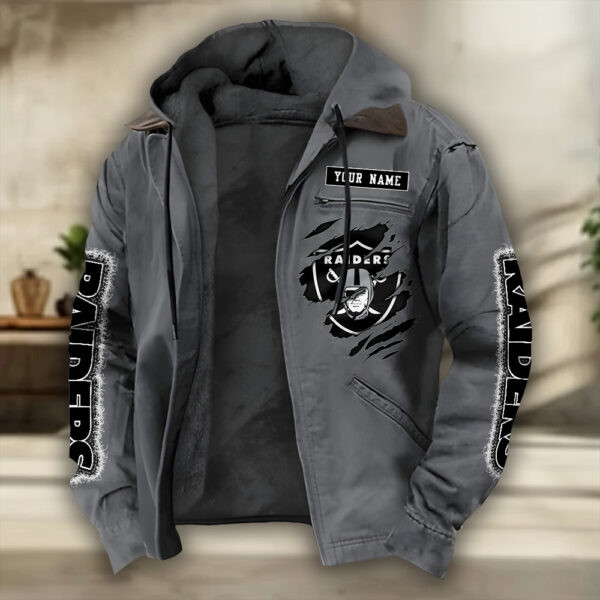 Las Vegas Raiders Heavyweight Hooded Jacket PBL9T85