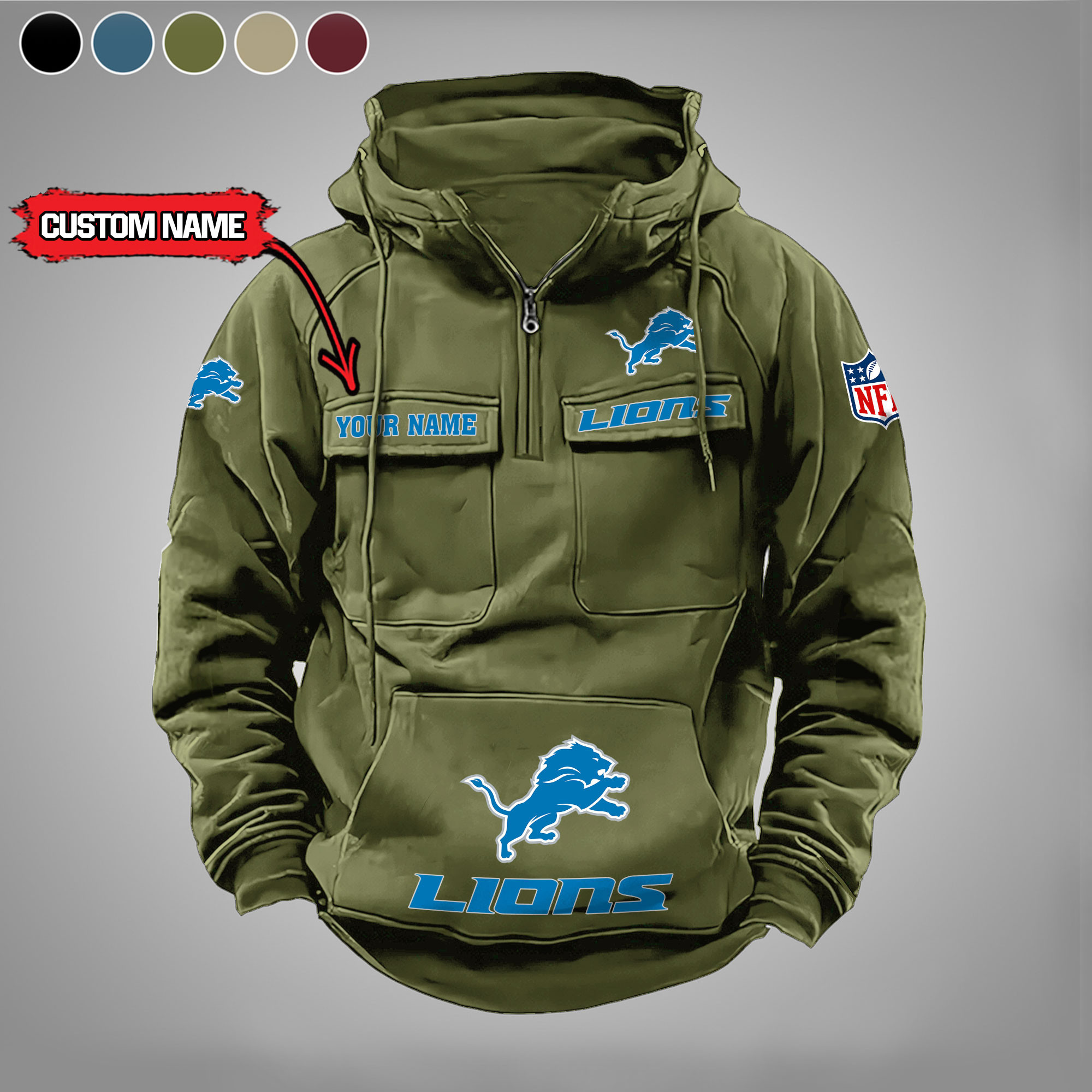 Detroit Lions Vintage Men Hoodies DV5 PB08WGM