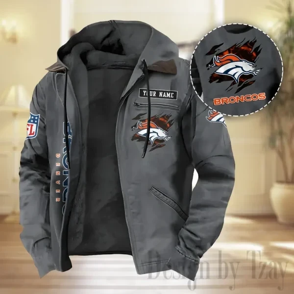 Denver Broncos Men Classic Badge Fleece-Lined Jacket PBKQA05