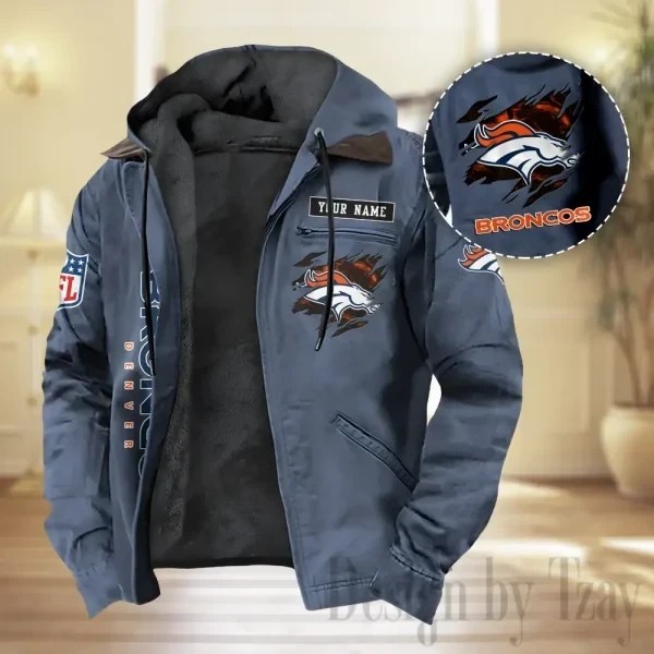 Denver Broncos Men Classic Badge Fleece-Lined Jacket PBKQA05