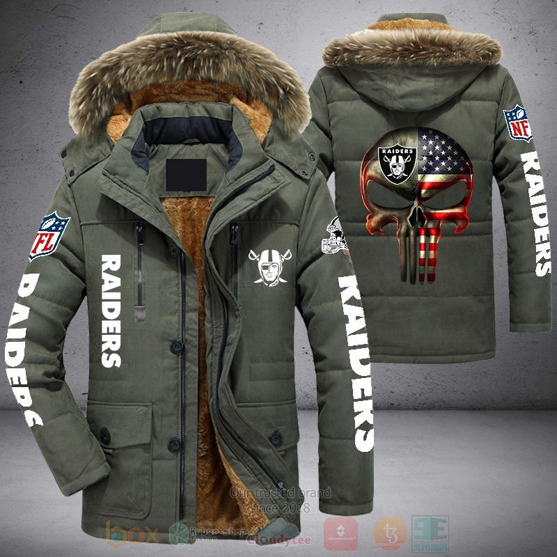 NFL Las Vegas Raiders Skull Punisher Parka Jacket - LIMITED EDITION