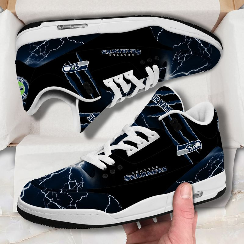 Seattle Seahawks Basic Leather JD03 Shoes Men and Women AZBT34V