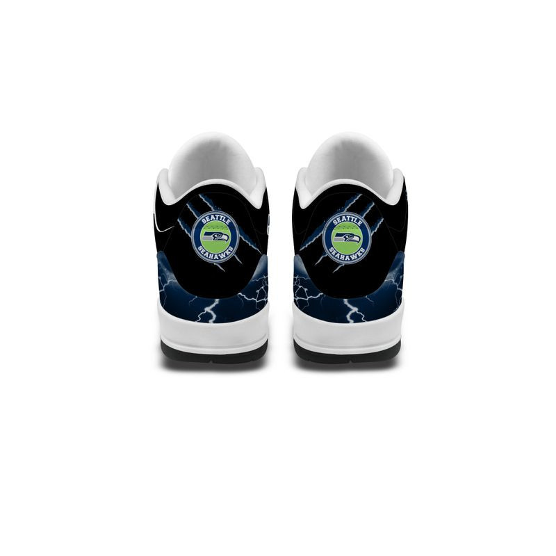 Seattle Seahawks Basic Leather JD03 Shoes Men and Women PBJNX6F