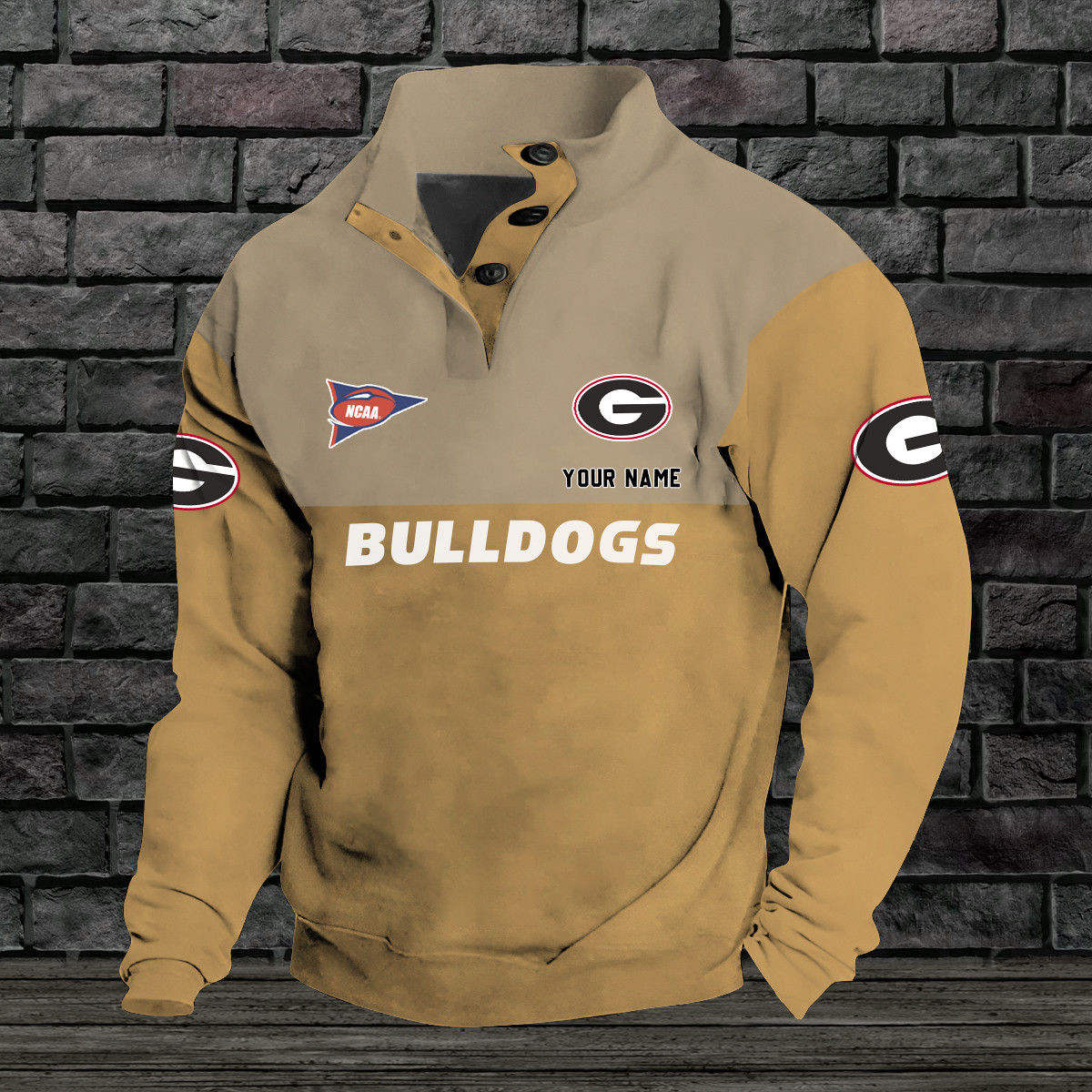 Georgia bulldogs Double Breasted Stand Collar Hoodies PB88UV3
