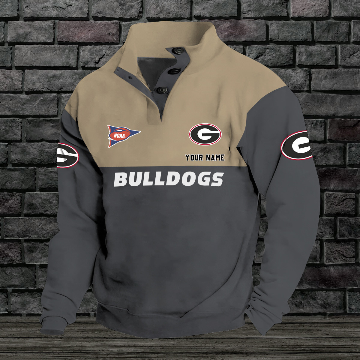 Georgia bulldogs Double Breasted Stand Collar Hoodies PB88UV3