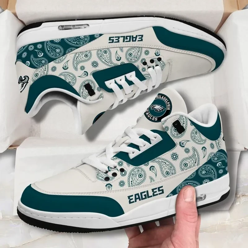 Philadelphia Eagles Basic Leather JD03 Shoes Men and Women AZBT44