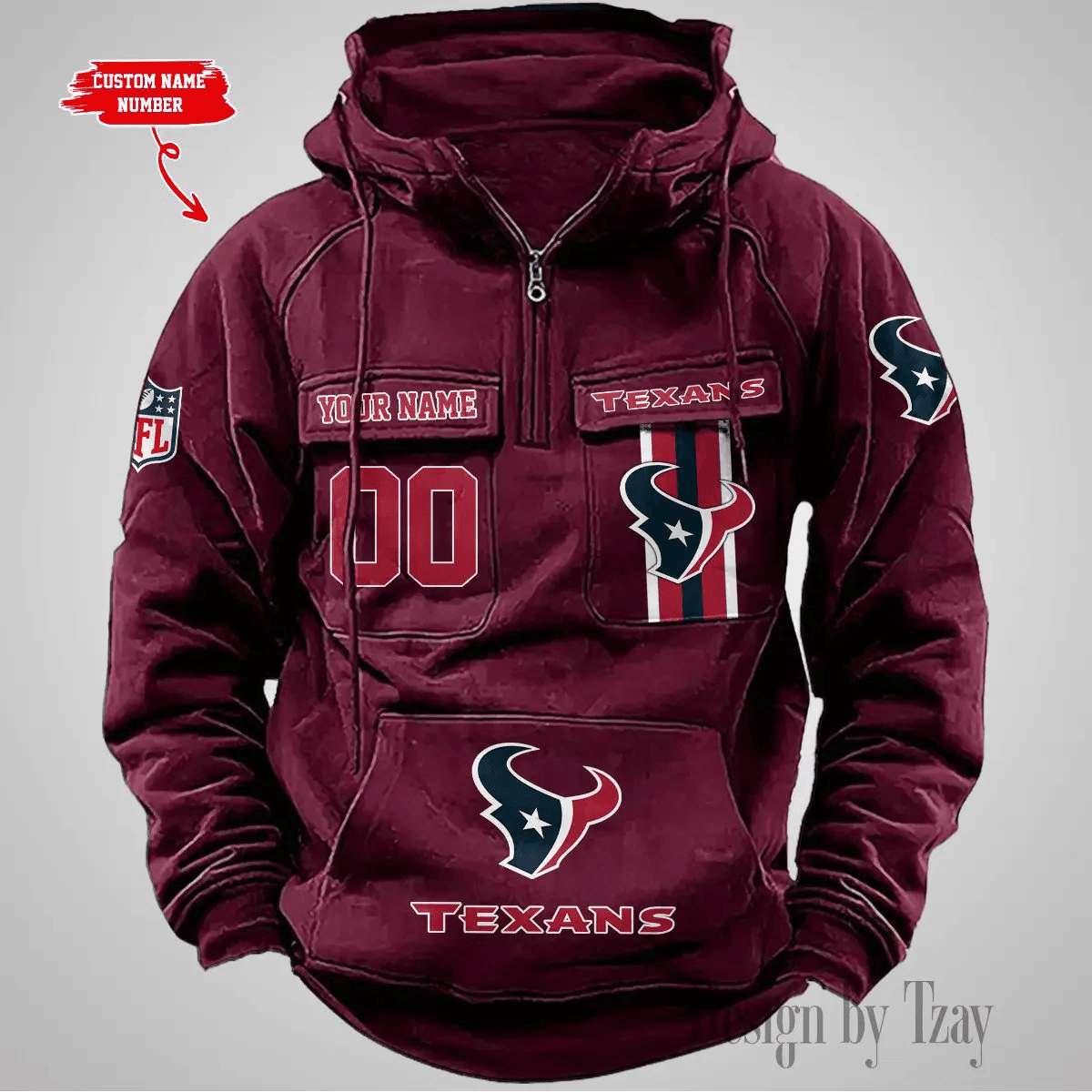 Houston Texans Vintage Men Hoodie DV2 AZVMHD424