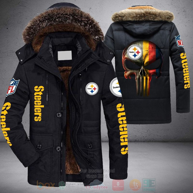 NFL Pittsburgh Steelers Punisher Skull Parka Jacket – LIMITED EDITION