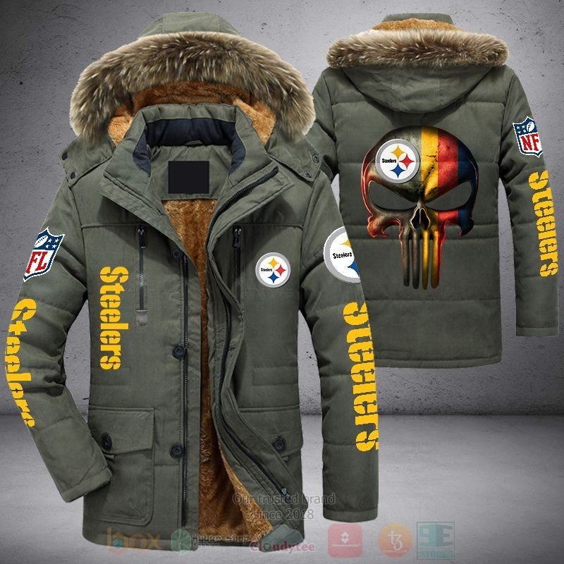 NFL Pittsburgh Steelers Punisher Skull Parka Jacket – LIMITED EDITION