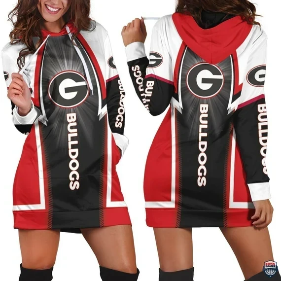 Georgia Bulldogs NCAA 3D Hoodie Dress BD382