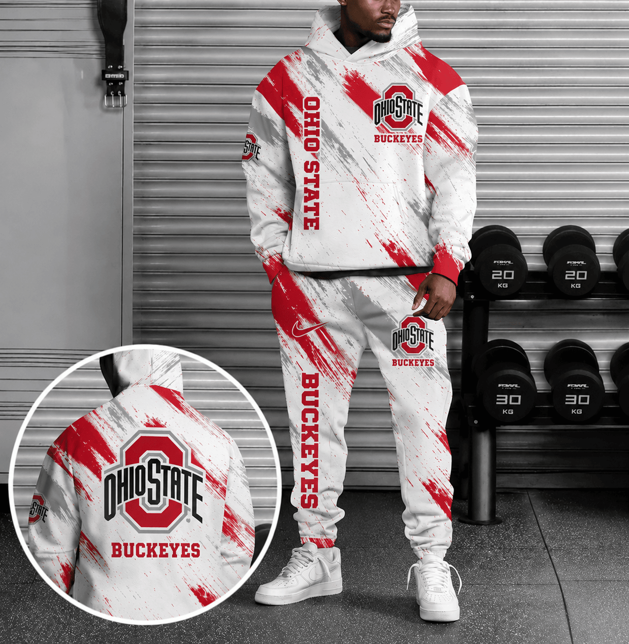 Ohio State Buckeyes Combo Hoodie And Sweatpants Gift For Fan MG2CF