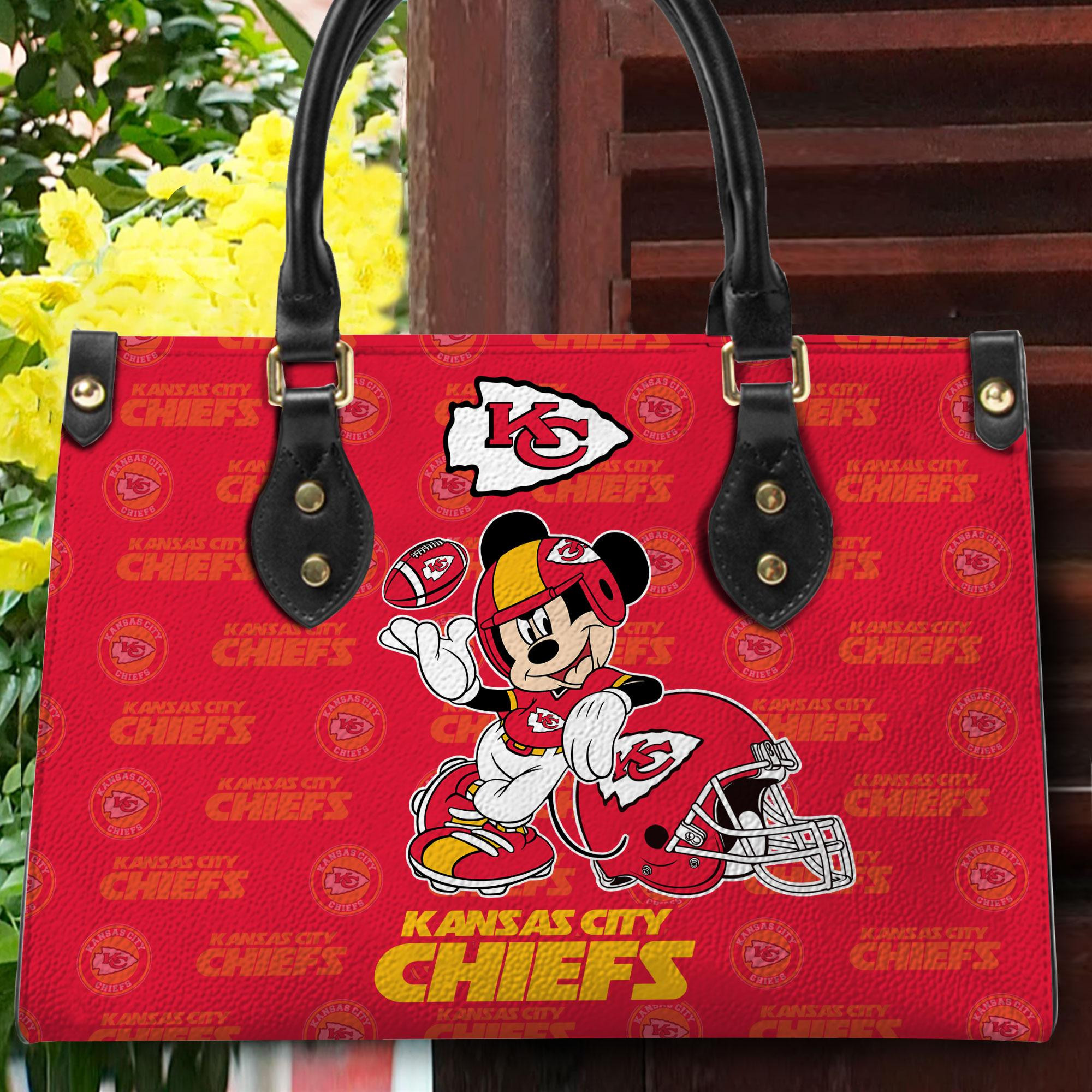 Kansas City Chiefs Personalized Leather Hand Bag PBBL3AS