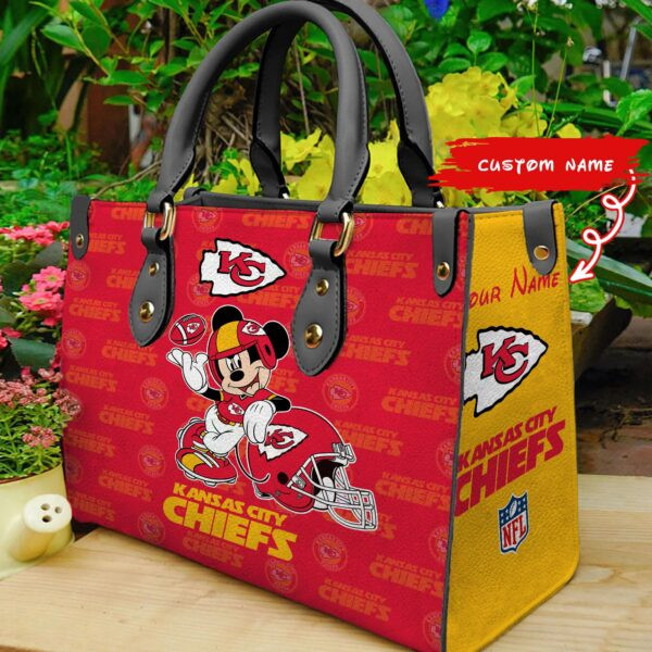 Kansas City Chiefs Personalized Leather Hand Bag PBBL3AS