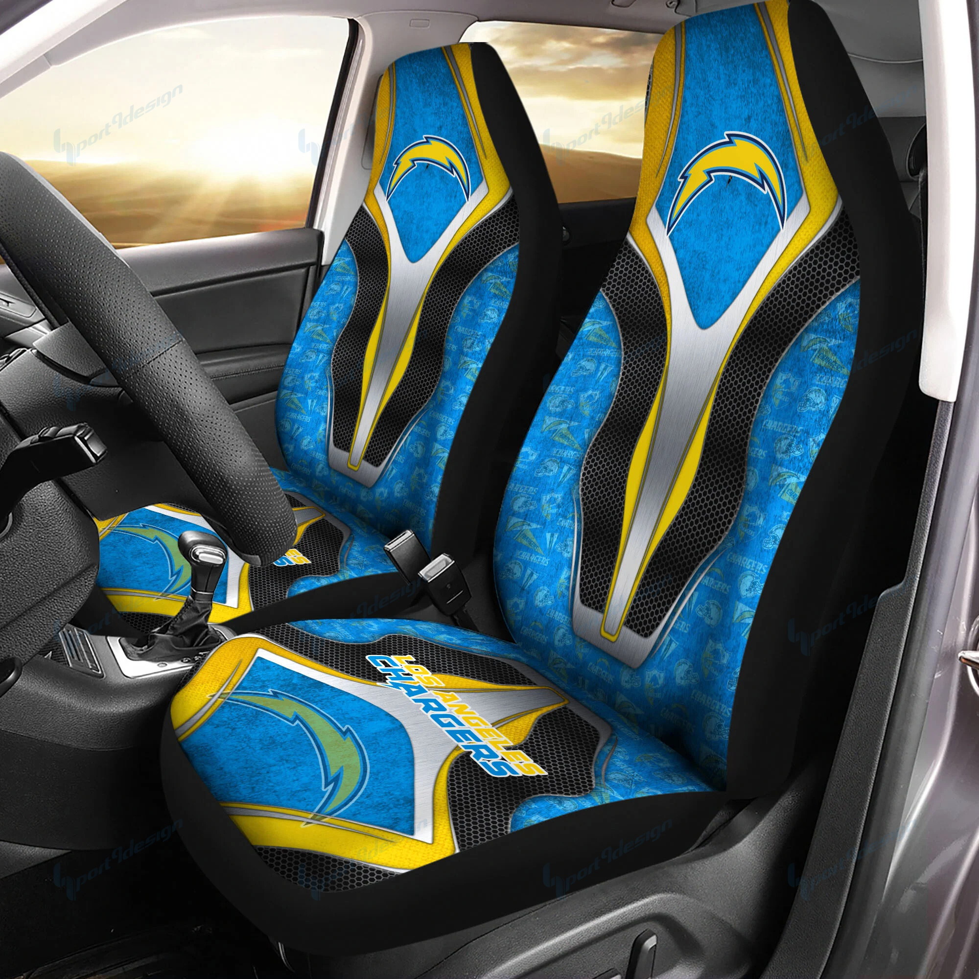 Los Angeles Chargers Car Seat Covers BG40Y