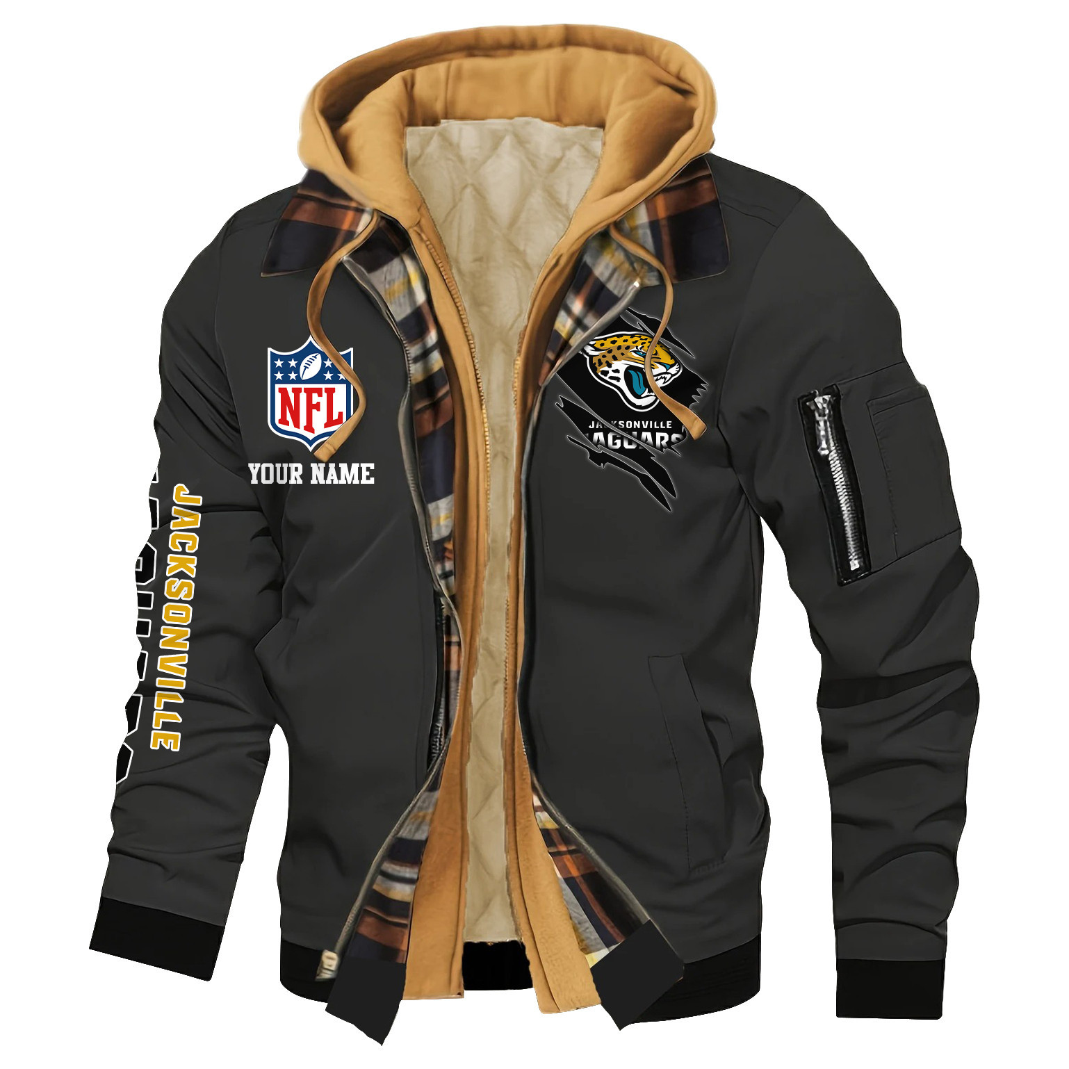 Jacksonville Jaguars Jacket Casual Fake Two Piece Design SPTJCFTPD015