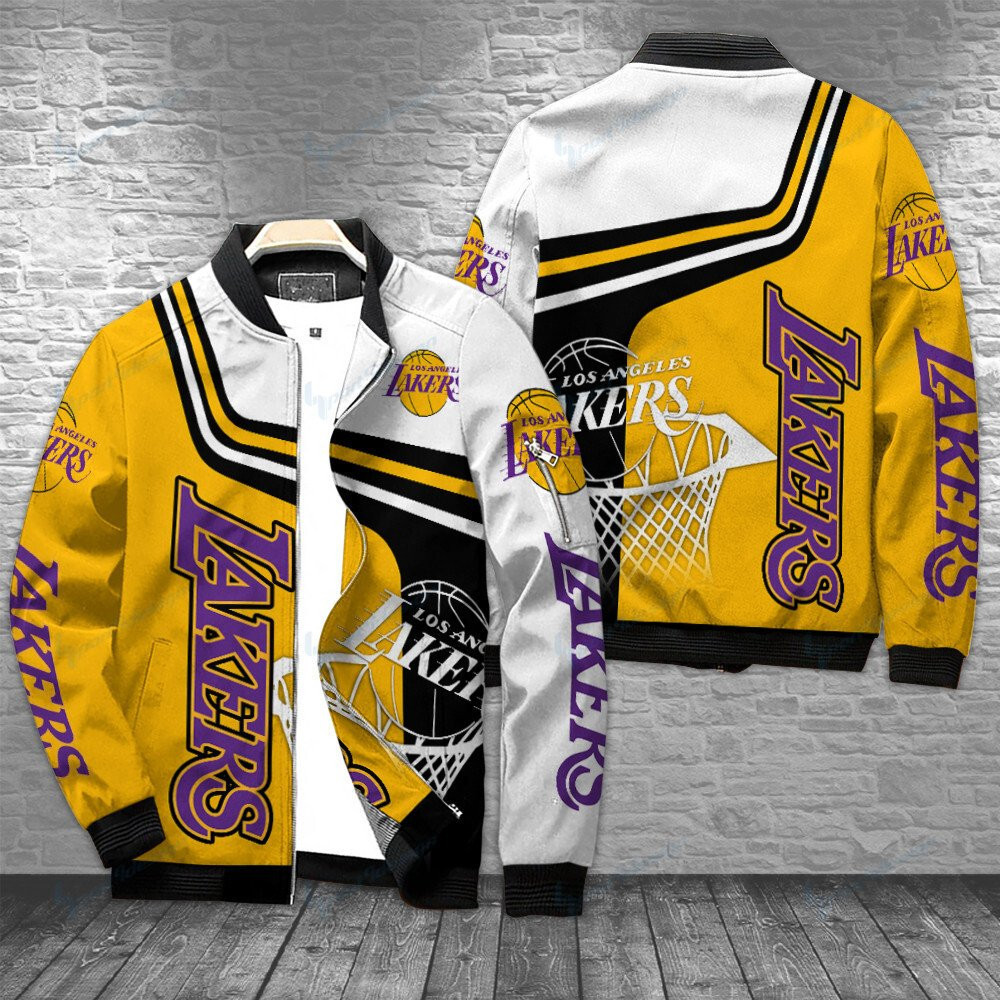 Los Angeles Lakers Personalized Bomber Jacket BG65