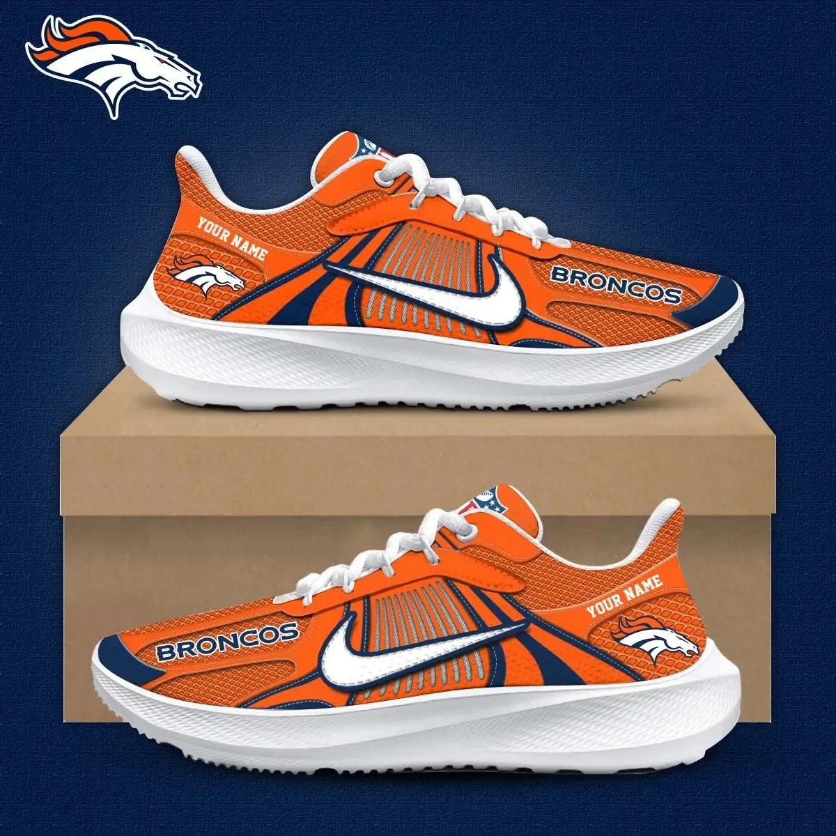NFL Denver Broncos Running Athletic Shoes LUAS-Z1B2U0
