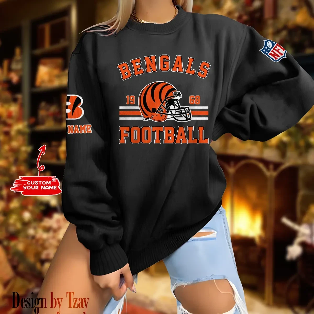 Cincinnati Bengals Personalized Fashion Design New Woolen Sweater PBJKCY5