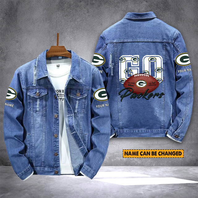 Green Bay Packers Personalized New Denim Jacket S9DJ028
