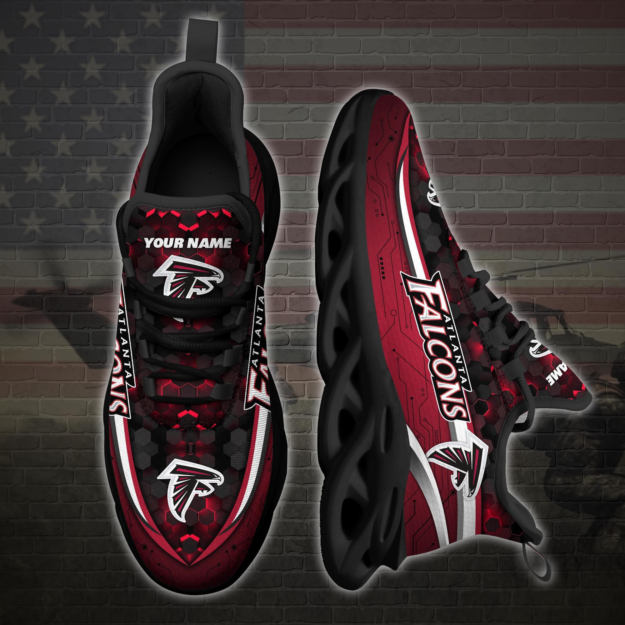 Atlanta Falcons Personalized Yezy Running Sneakers PB7DLOQ