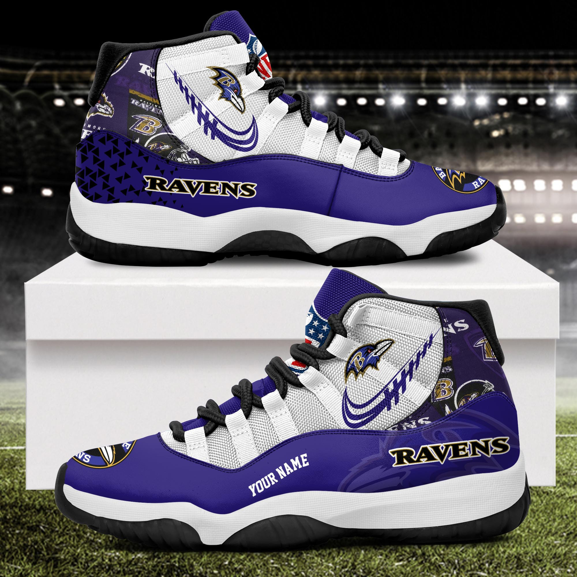Baltimore Ravens Air Jordan 11 Shoes JD033