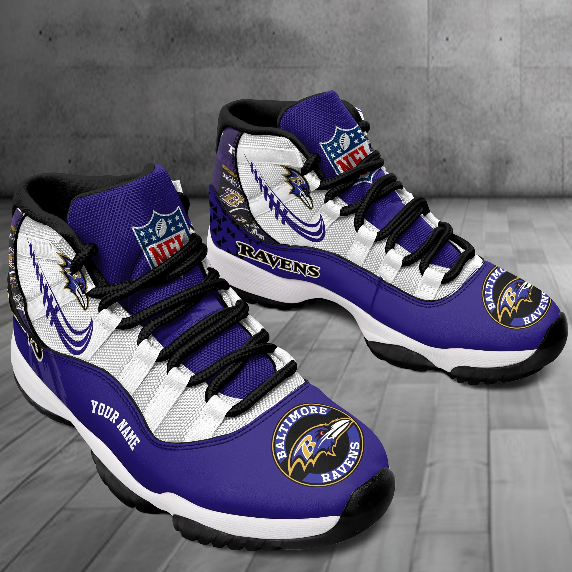 Baltimore Ravens Air Jordan 11 Shoes PB1N7E5