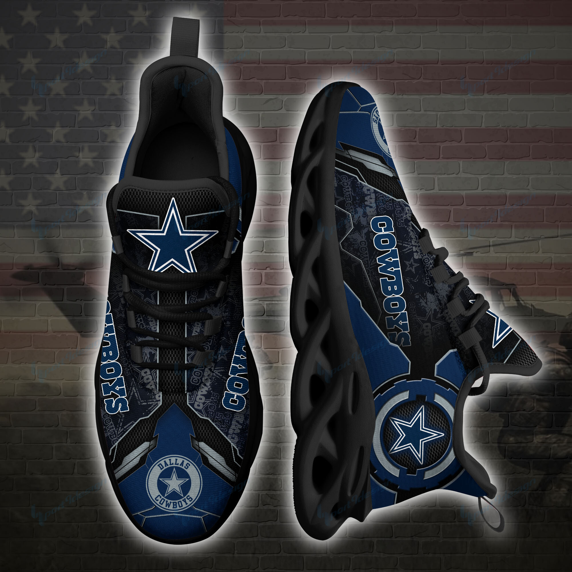 Dallas Cowboys Yezy Running Sneakers PBBLJ6M