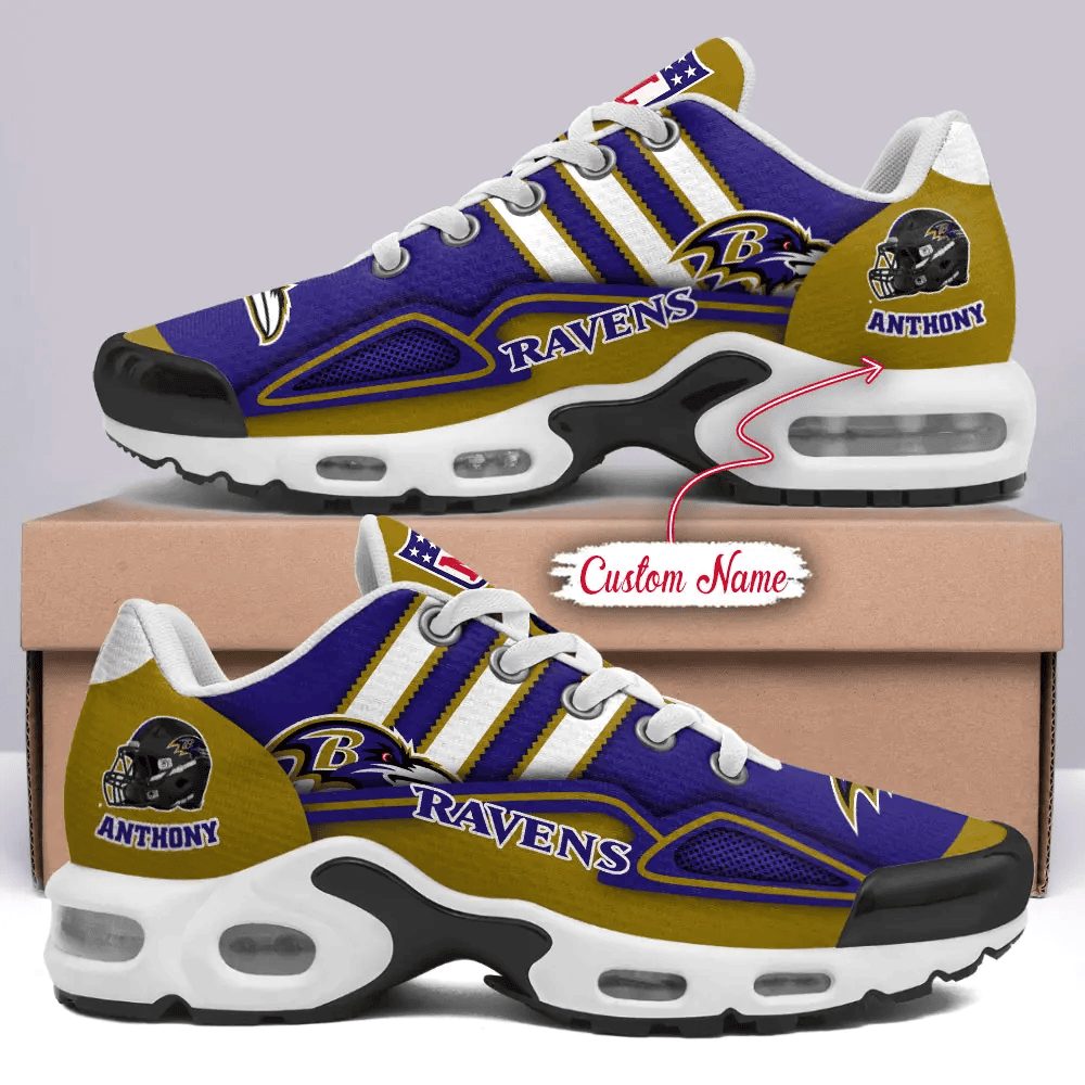 Baltimore Ravens Personalized Plus T-N Youth Sneakers BGTN438