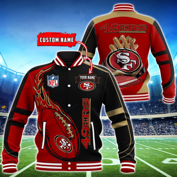 San Francisco 49ers Personalized Baseball Jacket PBG6LLJ