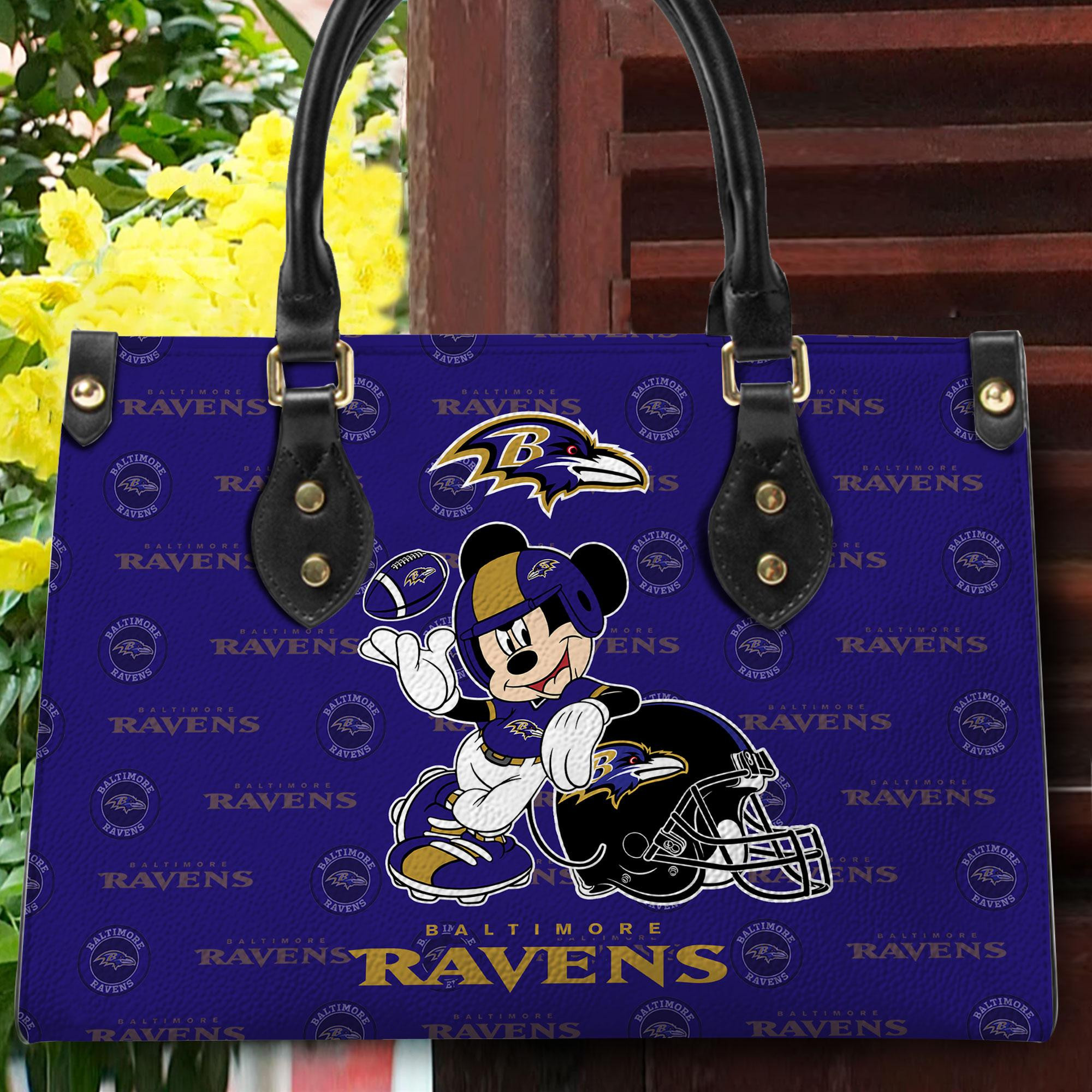 Baltimore Ravens Personalized Leather Hand Bag PB1MSDV