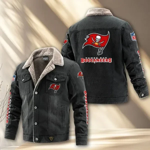 Tampa Bay Buccaneers Fleece Lined Denim Jacket PBBU486