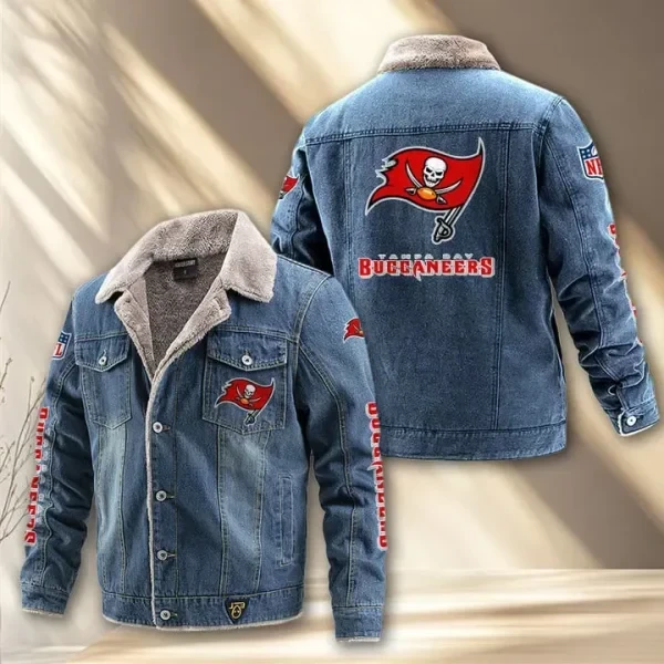 Tampa Bay Buccaneers Fleece Lined Denim Jacket PBBU486