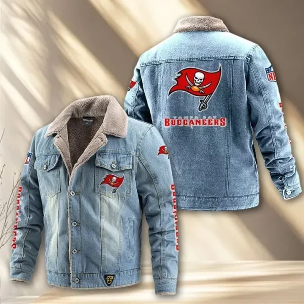 Tampa Bay Buccaneers Fleece Lined Denim Jacket PBBU486