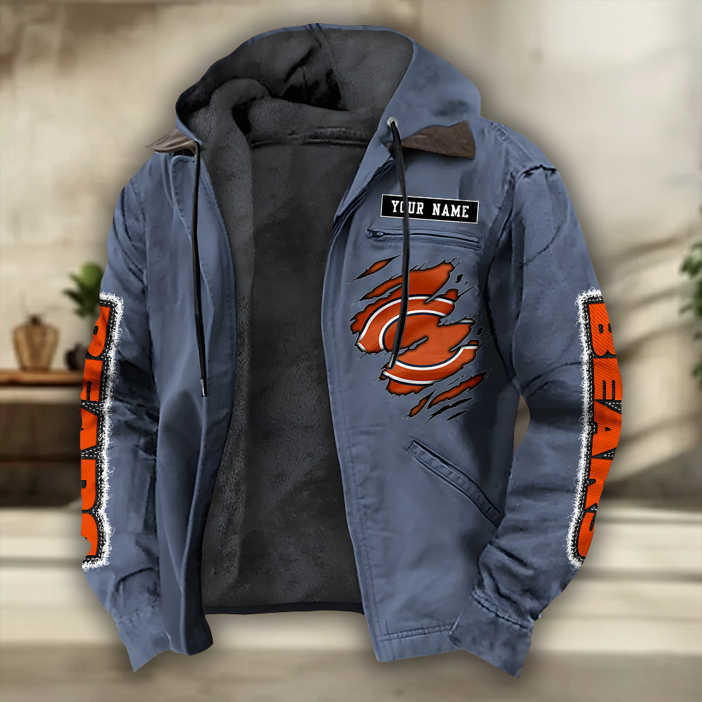 Chicago Bears Heavyweight Hooded Jacket SPTPJH263