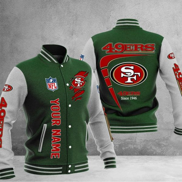 San Francisco 49ers Custom Multicolors Button Jacket PB69GD1