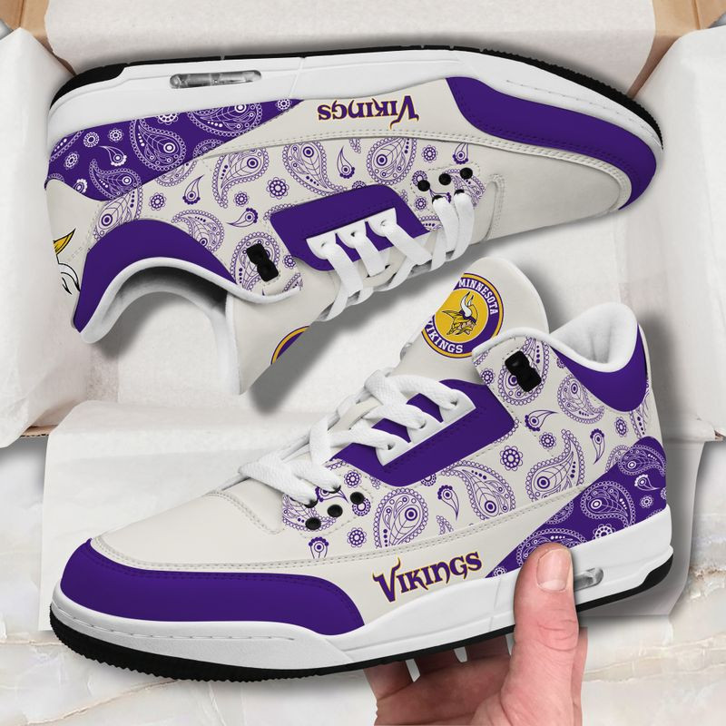 Minnesota Vikings Basic Leather JD03 Shoes Men and Women AZBTAJ3000198