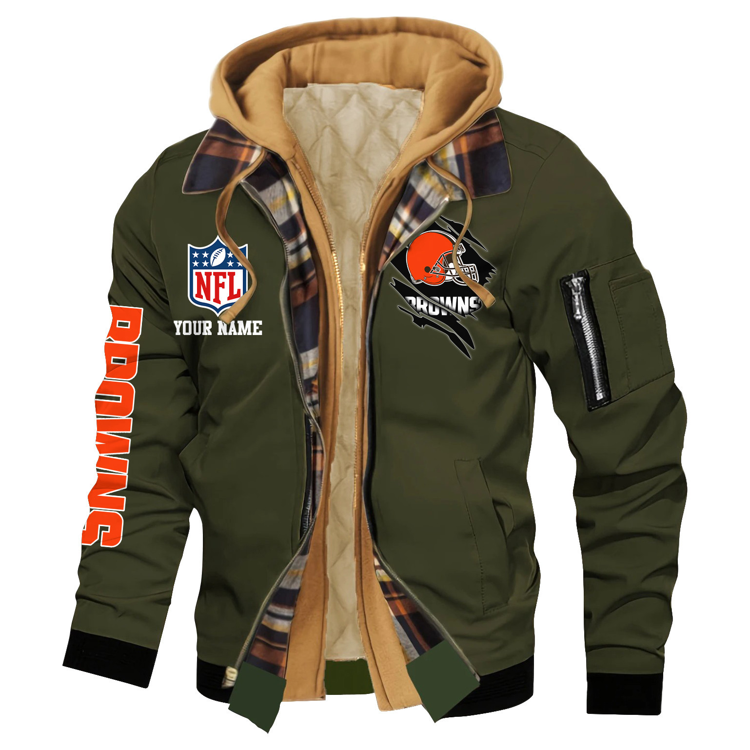 Cleveland Browns Jacket Casual Fake Two Piece Design PB2C4OZ